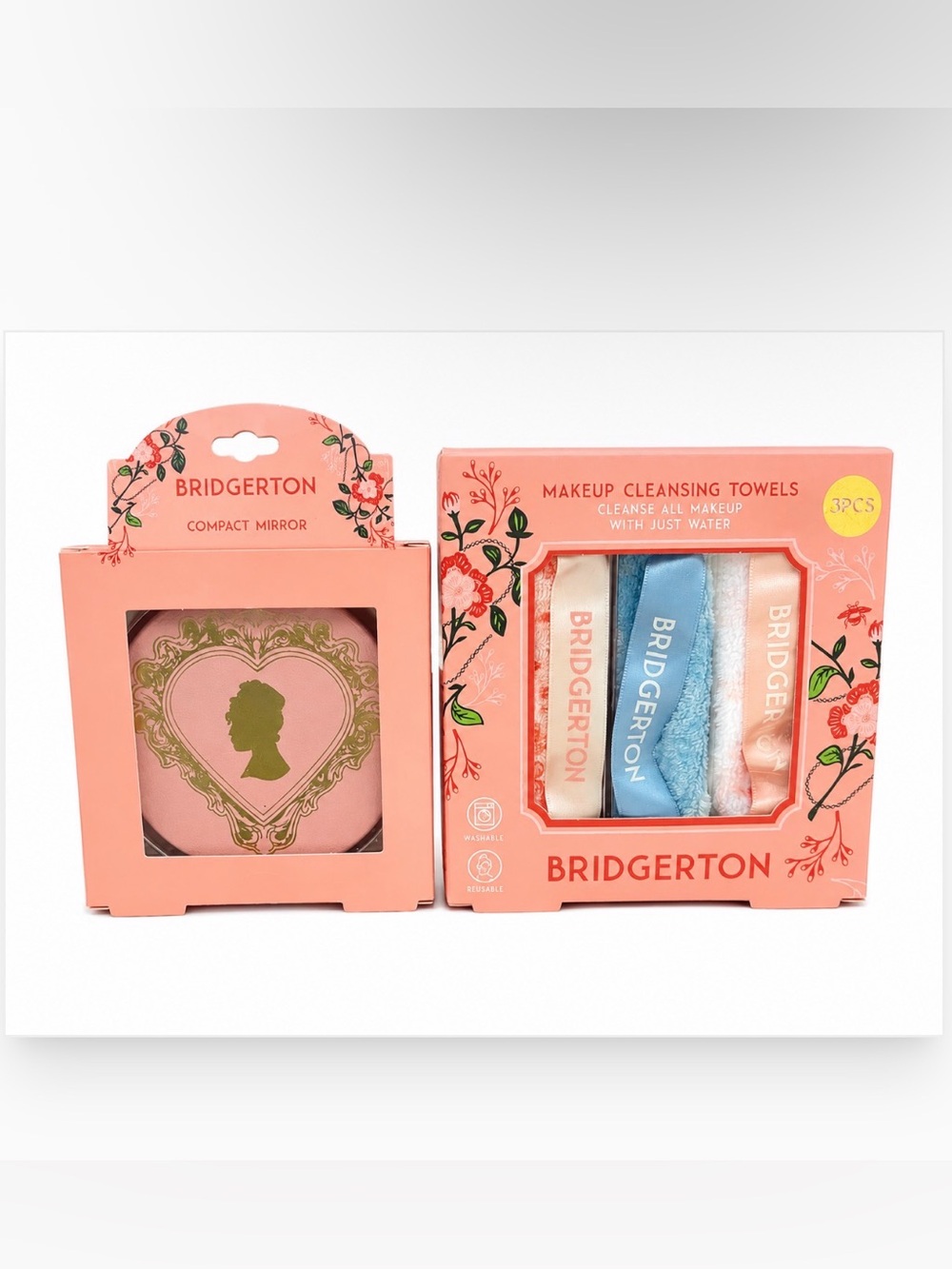 Bridgerton Makeup Cleansing Towels & Compact Mirror Bundle